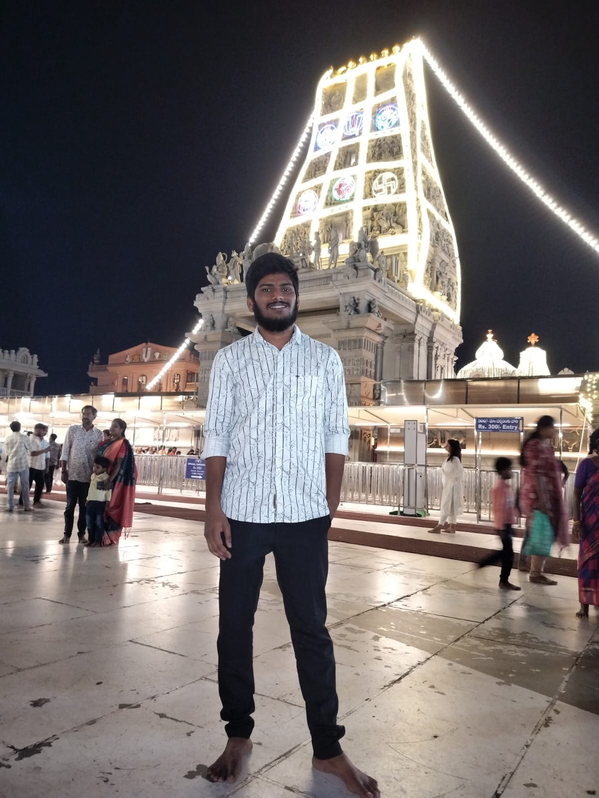 Sacred Gopuram at Night
